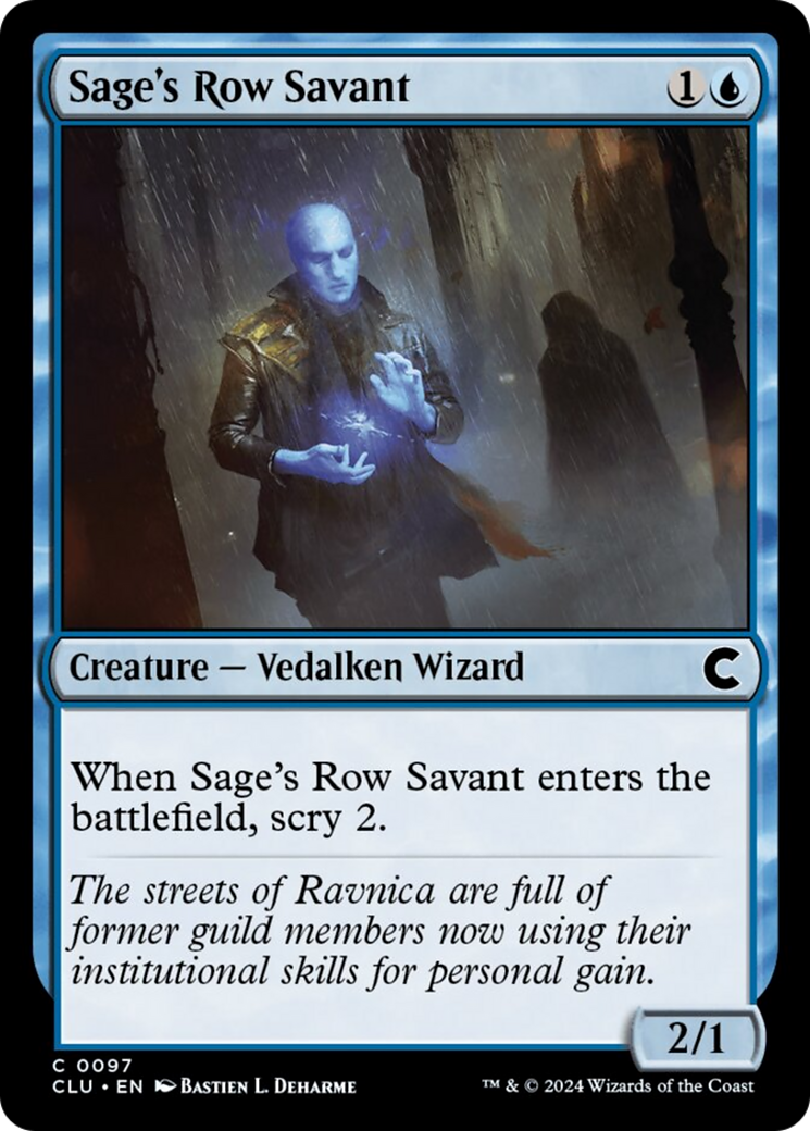 Sage's Row Savant [Ravnica: Clue Edition] | Webway Games