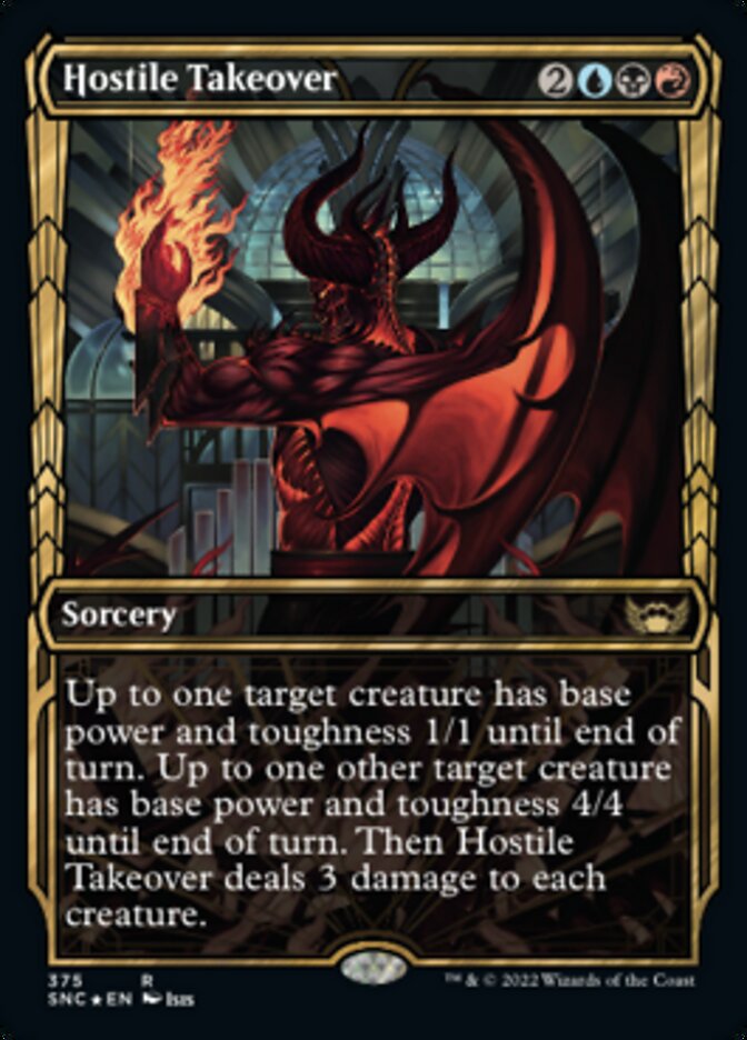 Hostile Takeover (Showcase Golden Age Gilded Foil) [Streets of New Capenna] | Webway Games