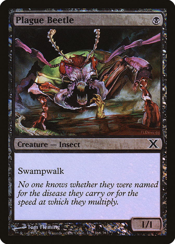 Plague Beetle (Premium Foil) [Tenth Edition] | Webway Games