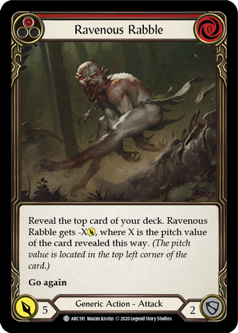Ravenous Rabble (Red) [ARC191] Unlimited Rainbow Foil