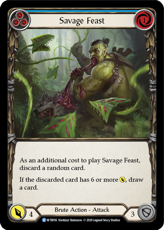Savage Feast (Blue) [U-WTR016] (Welcome to Rathe Unlimited)  Unlimited Normal | Webway Games
