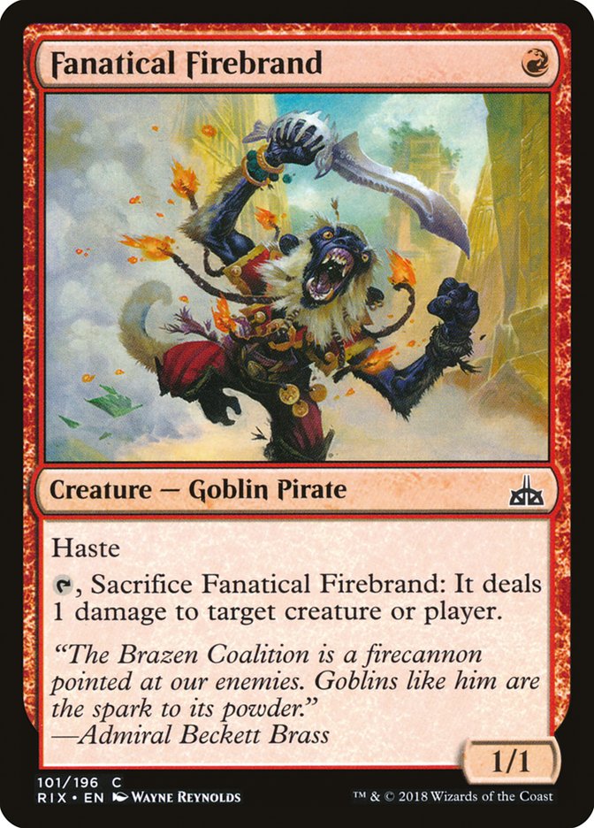 Fanatical Firebrand [Rivals of Ixalan] | Webway Games