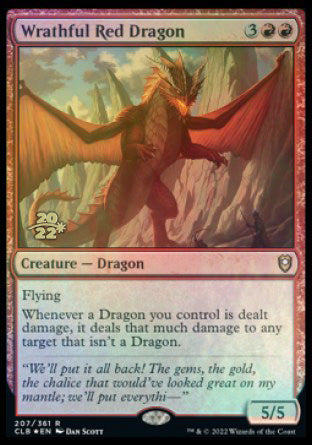 Wrathful Red Dragon [Commander Legends: Battle for Baldur's Gate Prerelease Promos] | Webway Games