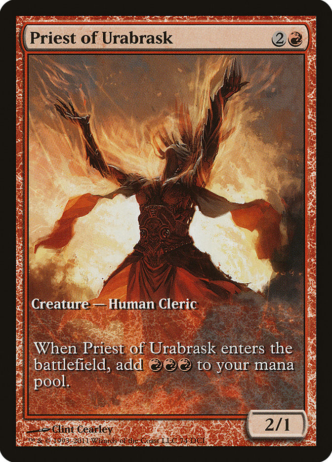Priest of Urabrask (Game Day) (Extended) [New Phyrexia Promos] | Webway Games