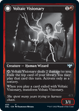 Voltaic Visionary // Volt-Charged Berserker [Innistrad: Double Feature] | Webway Games