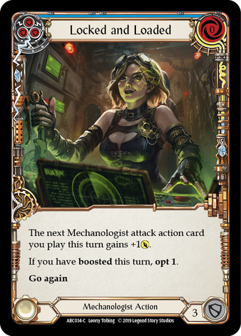 Locked and Loaded (Blue) [ARC034-C] 1st Edition Rainbow Foil