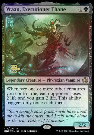 Vraan, Executioner Thane [Phyrexia: All Will Be One Prerelease Promos] | Webway Games