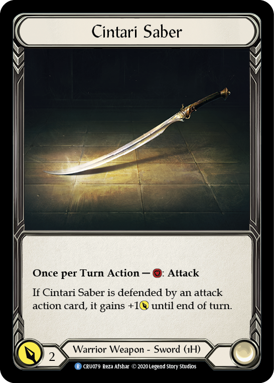 Cintari Saber [CRU079] 1st Edition Cold Foil | Webway Games