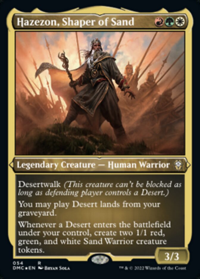 Hazezon, Shaper of Sand (Foil Etched) [Dominaria United Commander] | Webway Games
