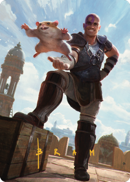 Minsc & Boo, Timeless Heroes Art Card (72) (Gold-Stamped Signature) [Commander Legends: Battle for Baldur's Gate Art Series] | Webway Games