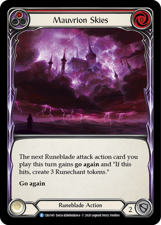 Mauvrion Skies (Red) [CRU145] 1st Edition Rainbow Foil | Webway Games