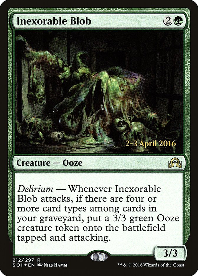 Inexorable Blob (Prerelease) [Shadows over Innistrad Prerelease Promos] | Webway Games
