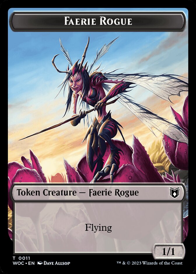 Faerie Rogue // Faerie (0011) Double-Sided Token [Wilds of Eldraine Commander Tokens] | Webway Games