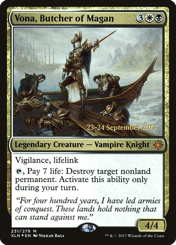 Vona, Butcher of Magan  (Prerelease) [Ixalan Prerelease Promos] | Webway Games