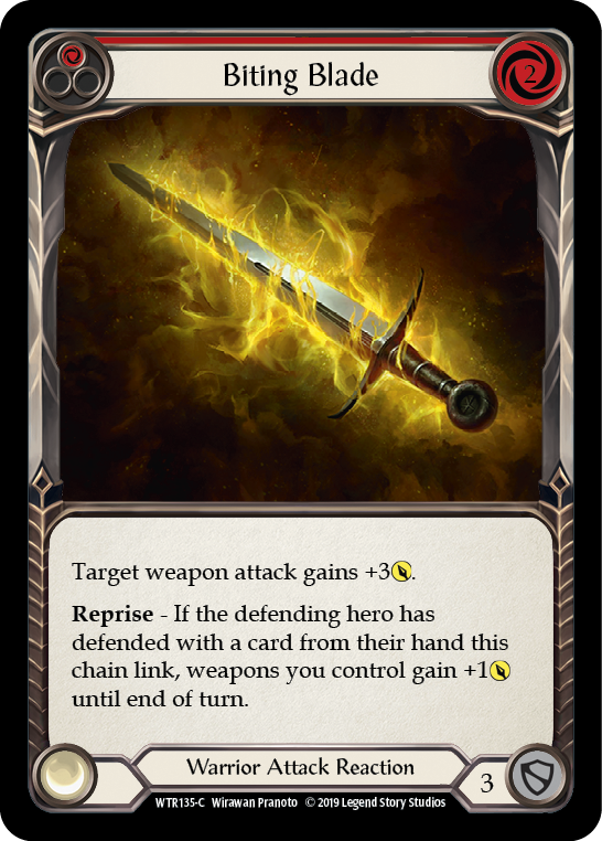 Biting Blade (Red) [WTR135-C] Alpha Print Rainbow Foil | Webway Games