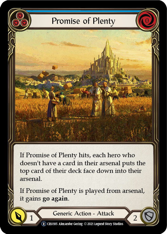 Promise of Plenty (Blue) (Rainbow Foil) [CRU185-RF] Unlimited Rainbow Foil | Webway Games