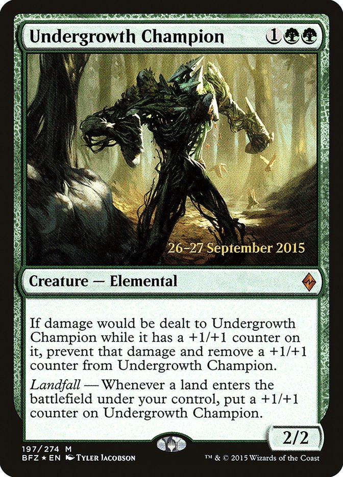 Undergrowth Champion  (Prerelease) [Battle for Zendikar Prerelease Promos] | Webway Games