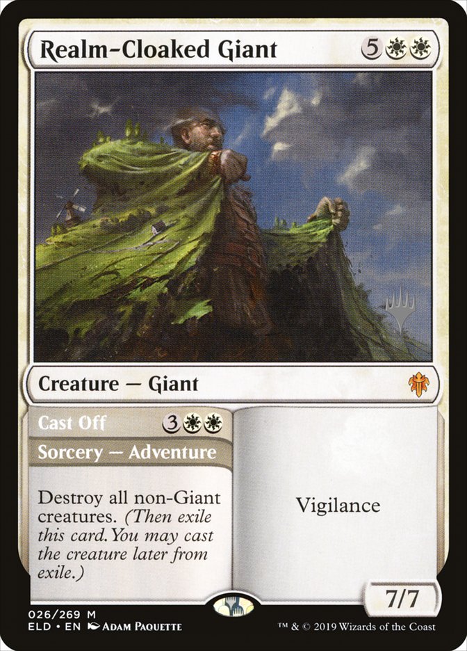 Realm-Cloaked Giant // Cast Off (Promo Pack) [Throne of Eldraine Promos] | Webway Games