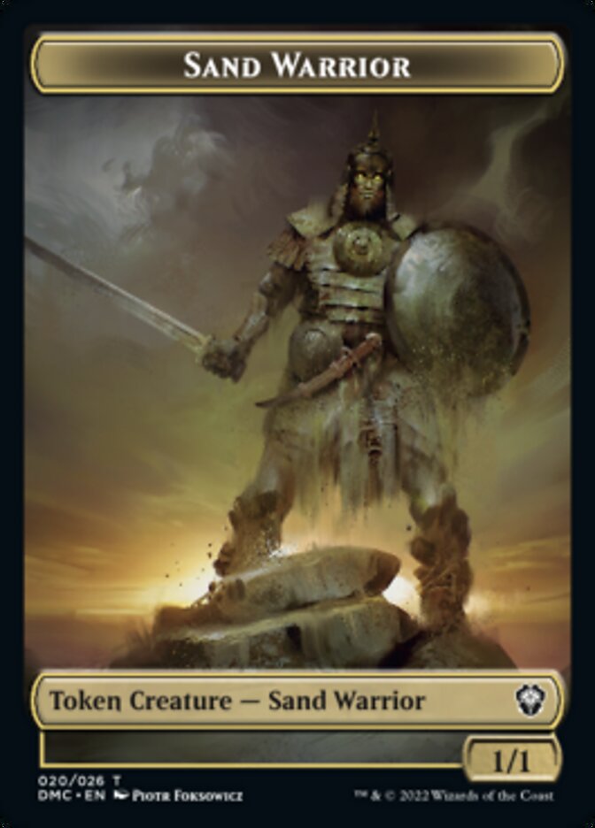 Soldier // Sand Warrior Double-sided Token [Dominaria United Tokens] | Webway Games