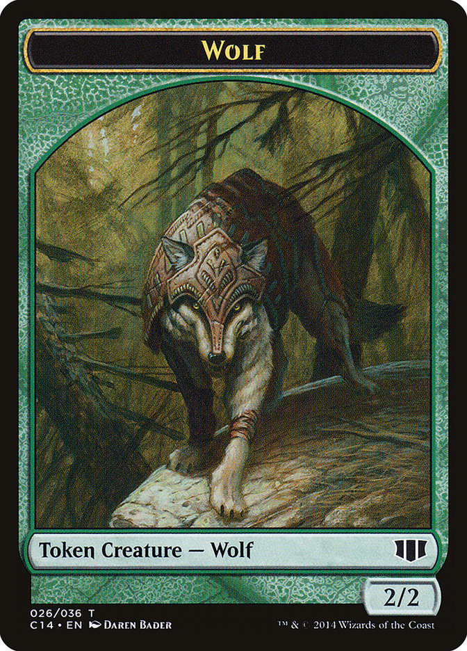 Treefolk // Wolf Double-sided Token [Commander 2014 Tokens] | Webway Games