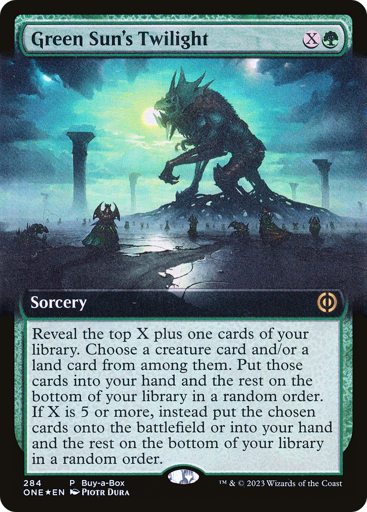 Green Sun's Twilight (Buy-A-Box) (Extended Art) [Phyrexia: All Will Be One] | Webway Games