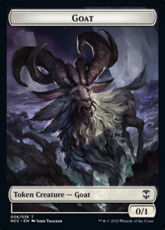 Zombie // Goat Double-sided Token [Streets of New Capenna Commander Tokens] | Webway Games