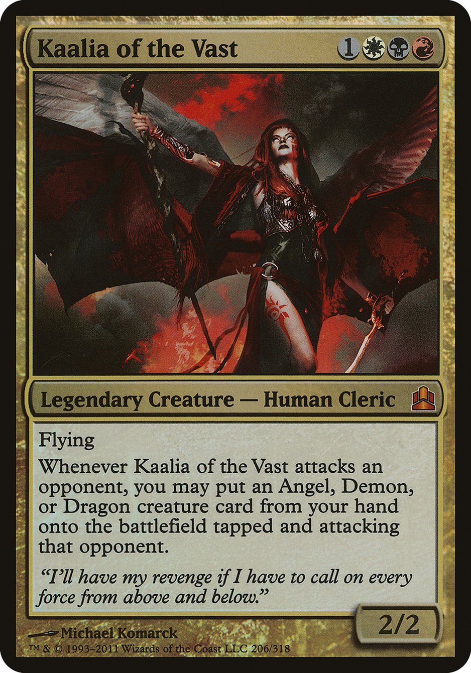 Kaalia of the Vast (Oversized) [Commander 2011 Oversized] | Webway Games