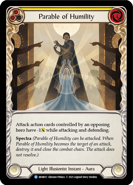 Parable of Humility (Rainbow Foil) [MON011-RF] 1st Edition Rainbow Foil | Webway Games