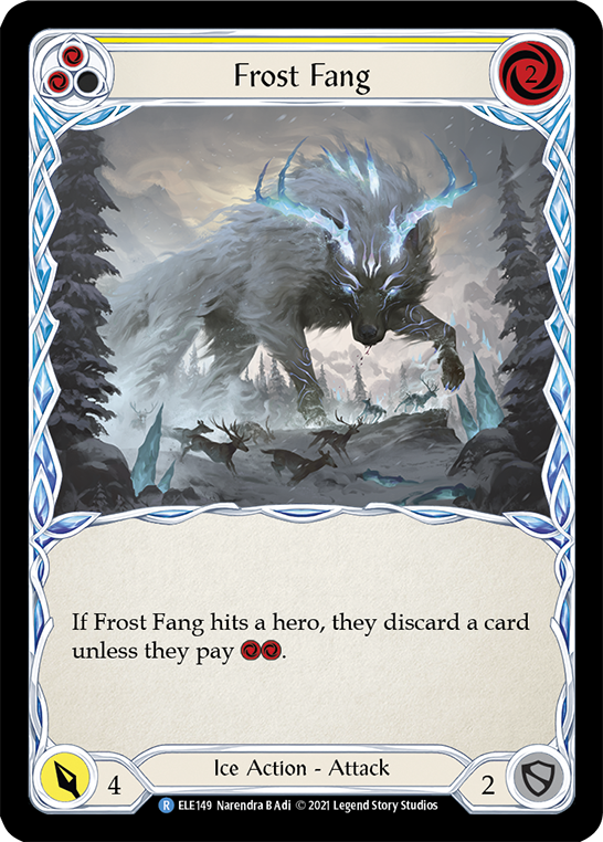 Frost Fang (Yellow) [ELE149] (Tales of Aria)  1st Edition Rainbow Foil | Webway Games