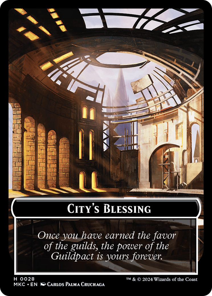 City's Blessing // Zombie Double-Sided Token [Murders at Karlov Manor Commander Tokens] | Webway Games
