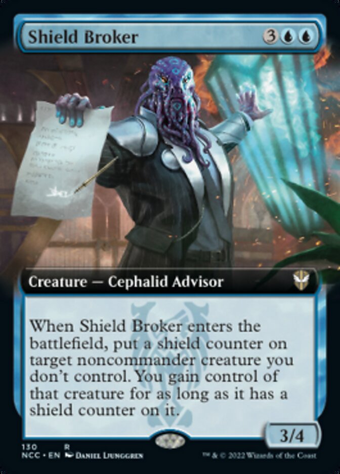 Shield Broker (Extended Art) [Streets of New Capenna Commander] | Webway Games