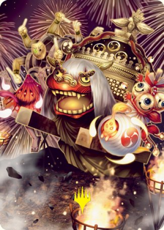 March of Reckless Joy Art Card (Gold-Stamped Signature) [Kamigawa: Neon Dynasty Art Series] | Webway Games