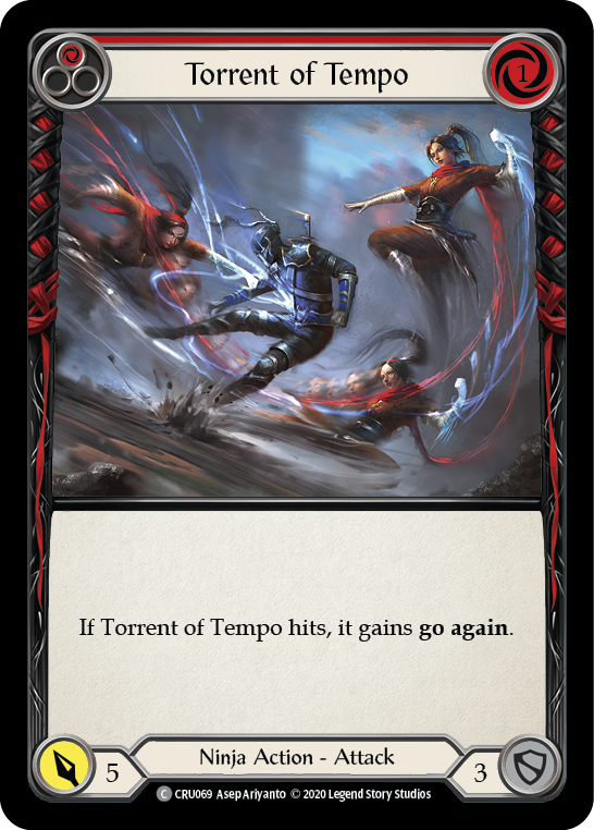 Torrent of Tempo (Red) [CRU069] 1st Edition Rainbow Foil | Webway Games