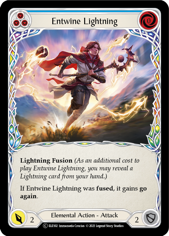 Entwine Lightning (Blue) [U-ELE102] Unlimited Normal | Webway Games