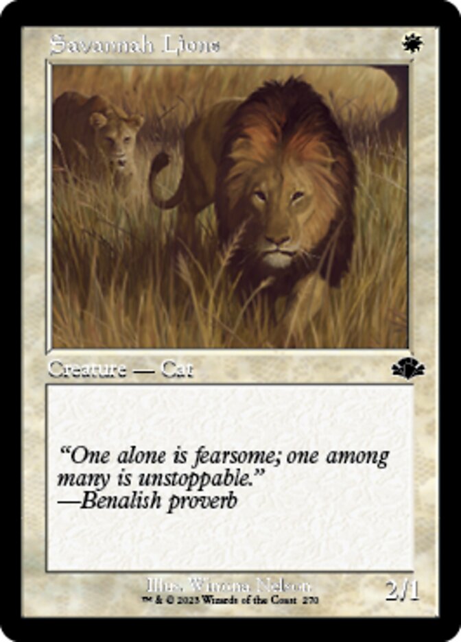 Savannah Lions (Retro) [Dominaria Remastered] | Webway Games