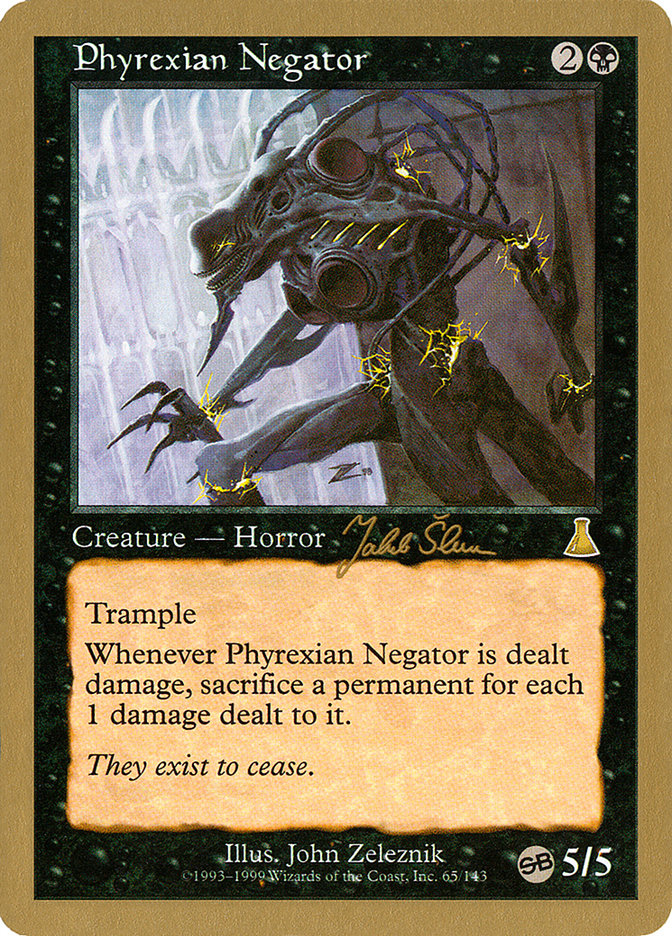 Phyrexian Negator (Jakub Slemr) (SB) [World Championship Decks 1999] | Webway Games