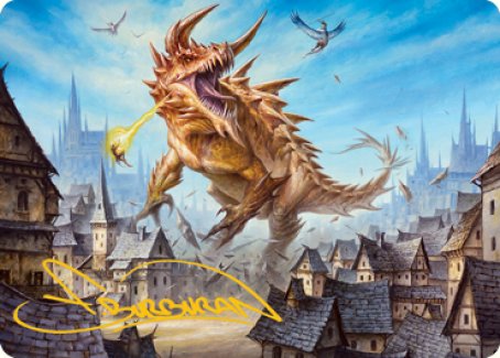 Tarrasque Art Card (Gold-Stamped Signature) [Dungeons & Dragons: Adventures in the Forgotten Realms Art Series] | Webway Games