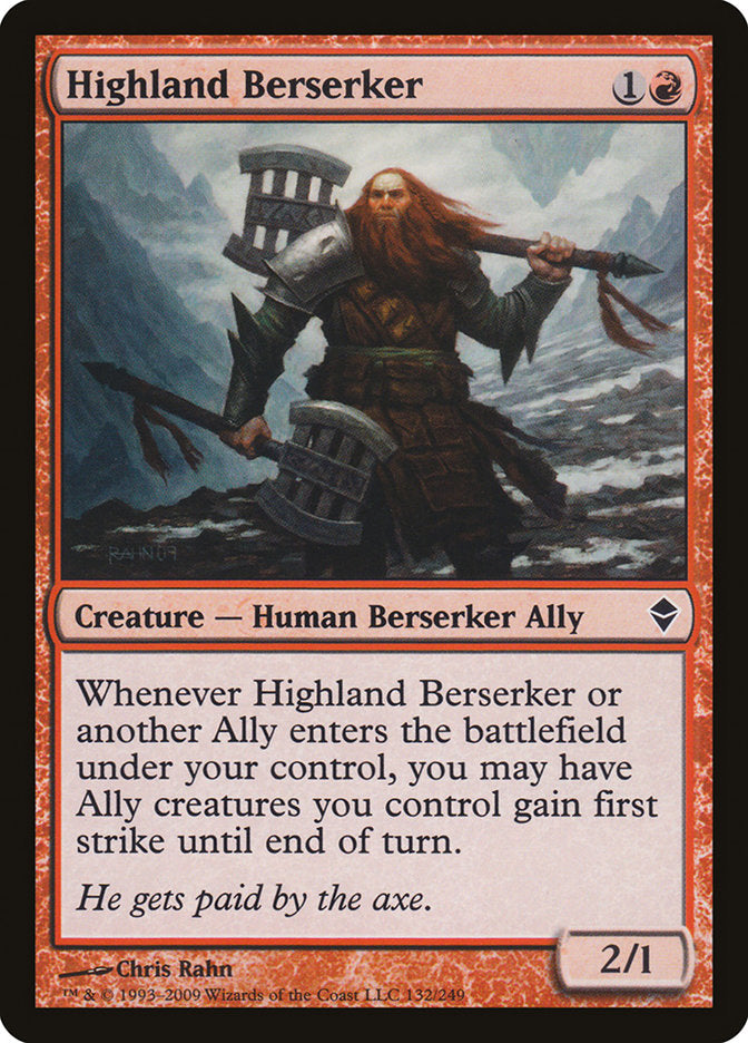 Highland Berserker [Zendikar] | Webway Games