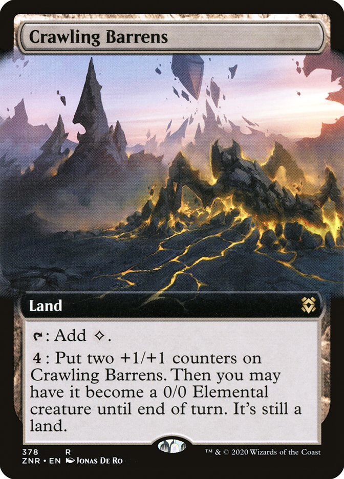 Crawling Barrens (Extended Art) [Zendikar Rising] | Webway Games