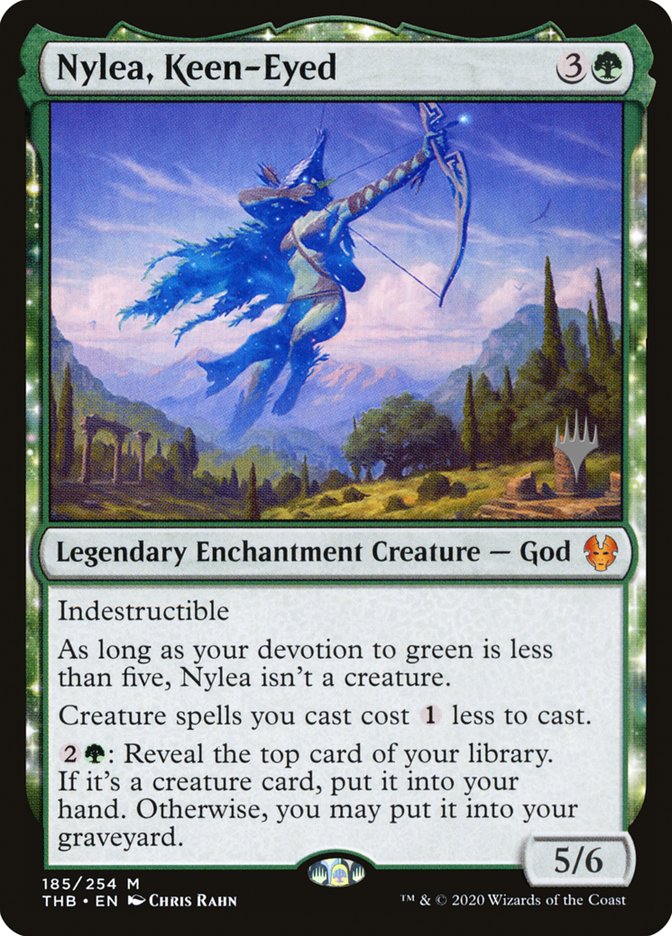 Nylea, Keen-Eyed (Promo Pack) [Theros Beyond Death Promos] | Webway Games