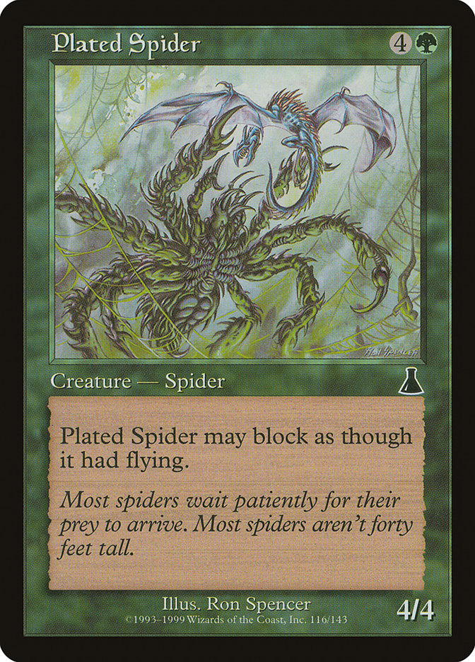 Plated Spider [Urza's Destiny] | Webway Games