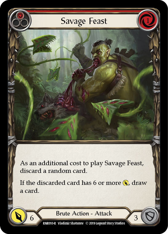 Savage Feast (Red) [RNR010-R] (Rhinar Hero Deck)  1st Edition Normal | Webway Games