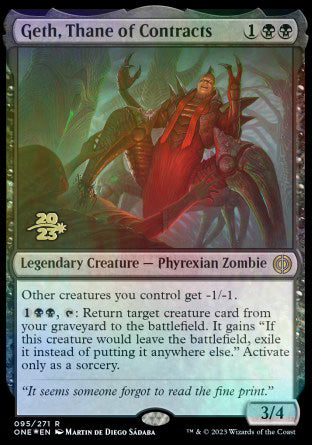 Geth, Thane of Contracts [Phyrexia: All Will Be One Prerelease Promos] | Webway Games