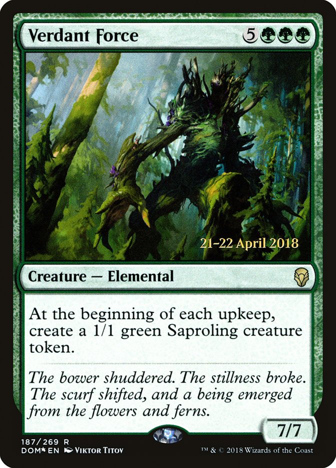 Verdant Force  (Prerelease) [Dominaria Prerelease Promos] | Webway Games