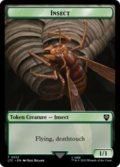 Elf Warrior // Insect Double Sided Token [The Lord of the Rings: Tales of Middle-Earth Commander Tokens] | Webway Games