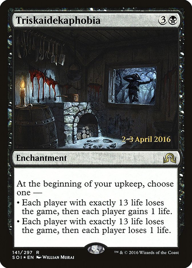 Triskaidekaphobia (Prerelease) [Shadows over Innistrad Prerelease Promos] | Webway Games