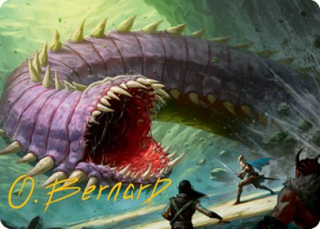 Purple Worm Art Card (Gold-Stamped Signature) [Dungeons & Dragons: Adventures in the Forgotten Realms Art Series] | Webway Games