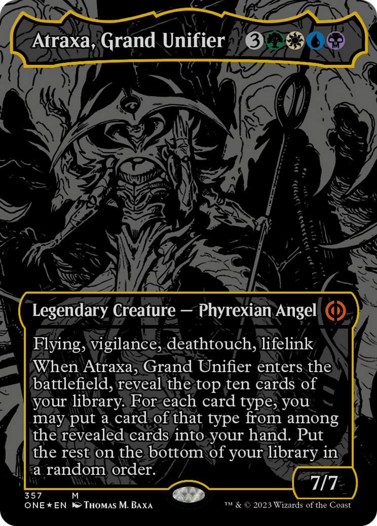 Atraxa, Grand Unifier (Oil Slick Raised Foil) [Phyrexia: All Will Be One] | Webway Games