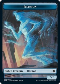 Illusion // Plant Double-sided Token [Zendikar Rising Tokens] | Webway Games