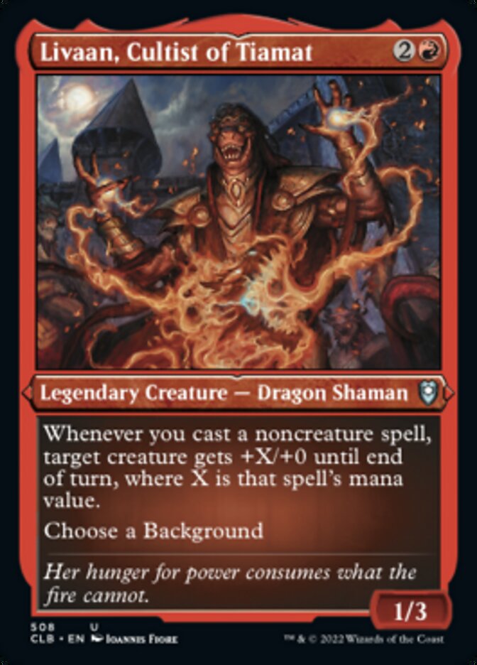 Livaan, Cultist of Tiamat (Foil Etched) [Commander Legends: Battle for Baldur's Gate] | Webway Games